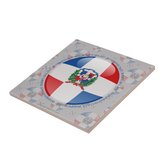 Dominikanische Republik-Blasen-Flagge Fliese (Seite)