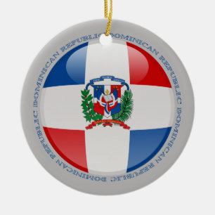 Dominikanische Republik-Blasen-Flagge Keramik Ornament