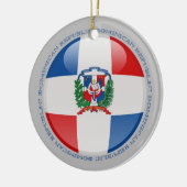 Dominikanische Republik-Blasen-Flagge Keramik Ornament (Links)