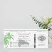 Dominikanische Republik-Boarding-Durchlauf-Palmen Einladung (Stehend Vorderseite)