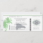 Dominikanische Republik-Boarding-Durchlauf-Palmen Einladung (Vorderseite)