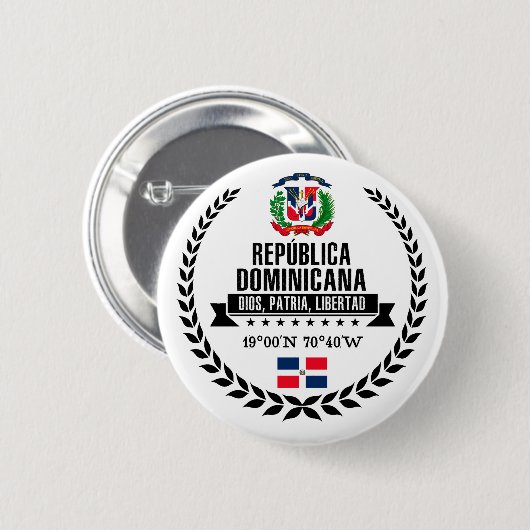 Dominikanische Republik Button (Vorne & Hinten)