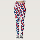 Dominikanische Republik Fahne, Reise- und Sportfan Leggings (Vorderseite)
