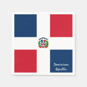Dominikanische Republik Flag Party-Mode /Sportfans Serviette (Vorderseite)