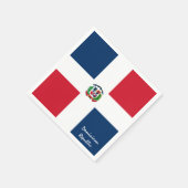Dominikanische Republik Flag Party-Mode /Sportfans Serviette (Ecke)