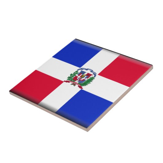 Dominikanische Republik-Flagge Fliese (Seite)