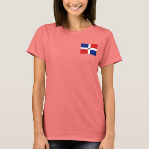 Dominikanische Republik Flagge + Karte T-Shirt