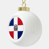 Dominikanische Republik-Flagge Keramik Kugel-Ornament (Rechts)