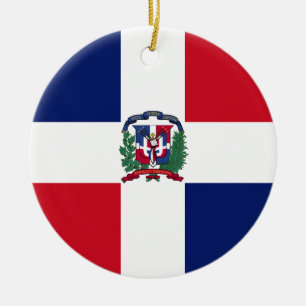 Dominikanische Republik-Flagge Keramik Ornament