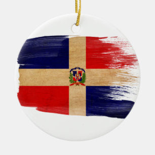 Dominikanische Republik-Flagge Keramikornament