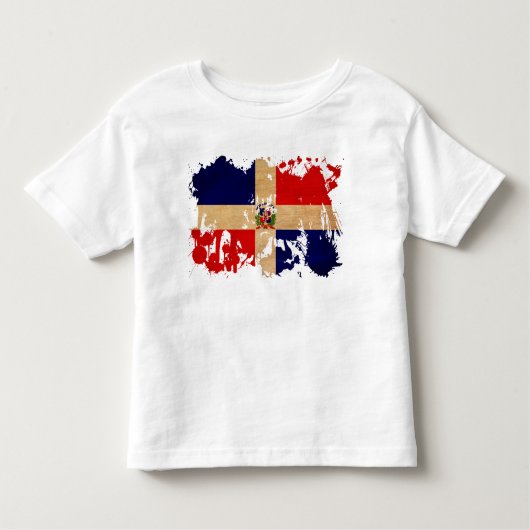 Dominikanische Republik-Flagge Kleinkind T-shirt (Vorderseite)