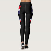 Dominikanische Republik-Flagge Leggings (Rückseite)