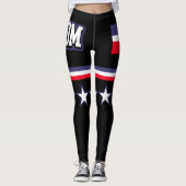 Dominikanische Republik-Flagge Leggings (Vorderseite)