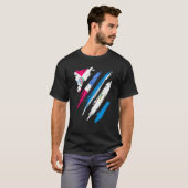 Dominikanische Republik Flagge Nicaragua Grosses L T-Shirt (Vorne ganz)