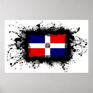 Dominikanische Republik-Flagge Poster