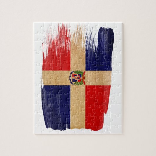 Dominikanische Republik-Flagge Puzzle (Vertikal)