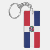 Dominikanische Republik-Flagge Schlüsselanhänger (Vorderseite links)