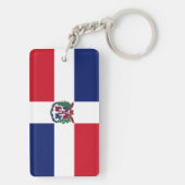 Dominikanische Republik-Flagge Schlüsselanhänger (Rückseite)