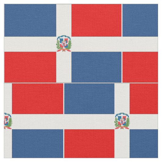 Dominikanische Republik-Flagge Stoff (Nahaufnahme)