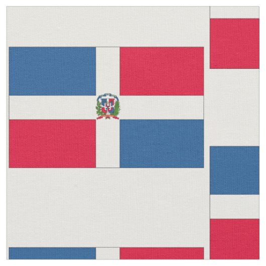Dominikanische Republik-Flagge Stoff (Nahaufnahme)