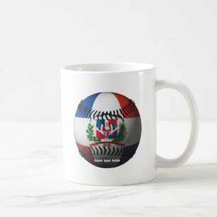 Dominikanische Republik-Flagge umfaßte Baseball Kaffeetasse