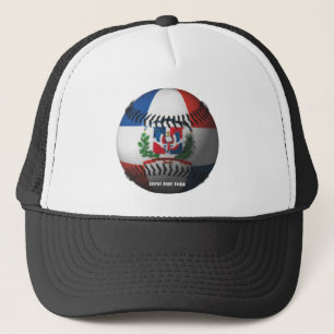 Dominikanische Republik-Flagge umfaßte Baseball Truckerkappe