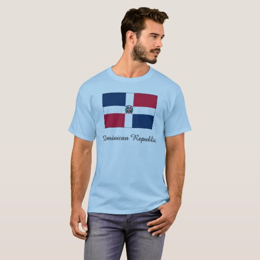 Dominikanische Republik-Flaggen-Entwurf T-Shirt (Vorne ganz)