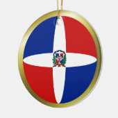 Dominikanische Republik-Flaggen-Verzierung Keramikornament (Links)