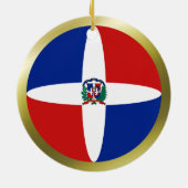 Dominikanische Republik-Flaggen-Verzierung Keramikornament (Hinten)
