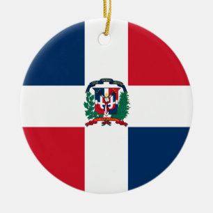Dominikanische Republik-Flaggen-Verzierung Keramikornament