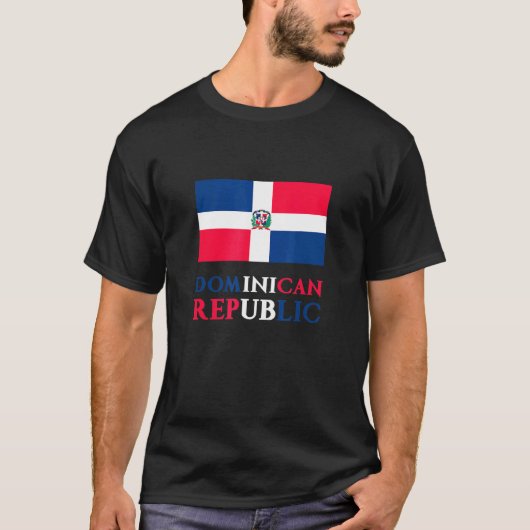 Dominikanische Republik Flaggenstaat Bandera Domin T-Shirt (Vorderseite)