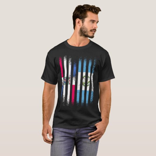 Dominikanische Republik Flaggenstaat Guatemala T-Shirt (Vorne ganz)