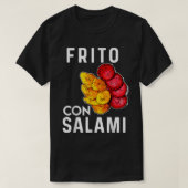 Dominikanische Republik Food Frito Con Salami Plan T-Shirt (Design vorne)