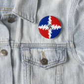 Dominikanische Republik-Gnarly Flagge Button (Beispiel)