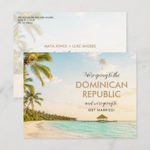 Dominikanische Republik Hochzeit Save the Date Ankündigungspostkarte