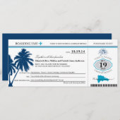 Dominikanische Republik - Hochzeitspass Boarding Einladung (Vorne/Hinten)