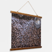 Dominikanische Republik Kaffeebohnen Wandteppich Mit Holzrahmen (Gewinkelt)