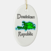 Dominikanische Republik-Karte Keramik Ornament (Rechts)