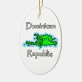 Dominikanische Republik-Karte Keramik Ornament (Links)
