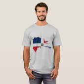 Dominikanische Republik-Karten-Flagge T-Shirt (Vorne ganz)