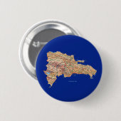 Dominikanische Republik-Karten-Knopf Button (Vorne & Hinten)