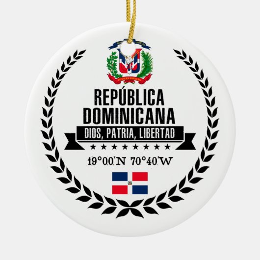 Dominikanische Republik Keramik Ornament (Vorne)