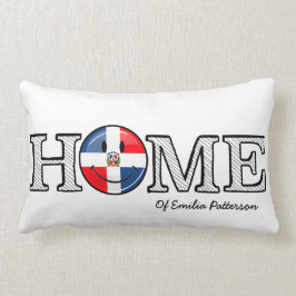 Dominikanische Republik: Lächeln der Flagge Lendenkissen