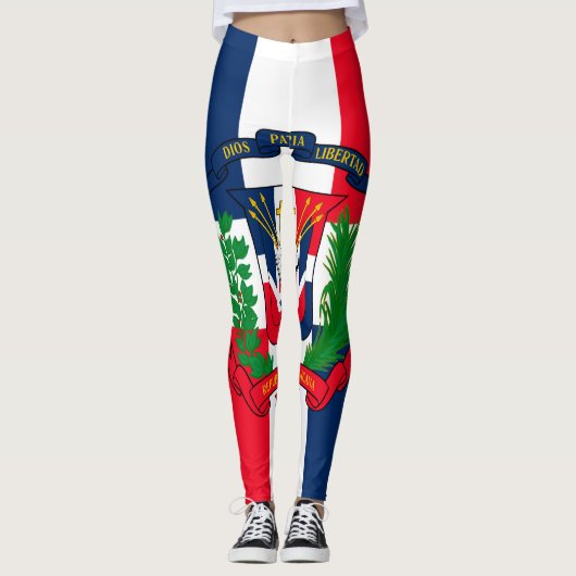 Dominikanische Republik Leggings (Vorderseite)