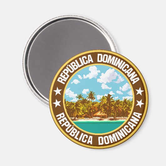 Dominikanische Republik Magnet (Vorderseite/Rückseite)