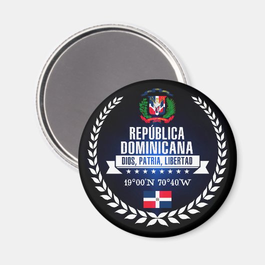 Dominikanische Republik Magnet (Vorderseite/Rückseite)