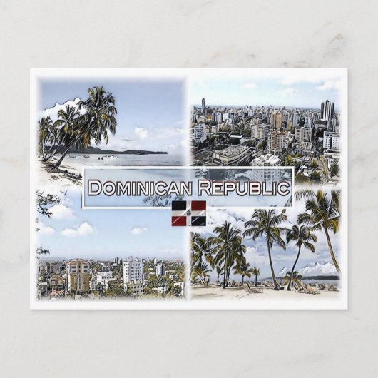 Dominikanische Republik - Mosaik - Postkarte (Vorderseite)