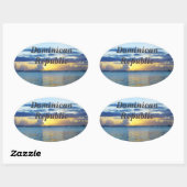 Dominikanische Republik Ovaler Aufkleber (Blatt)