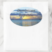 Dominikanische Republik Ovaler Aufkleber (Tasche)