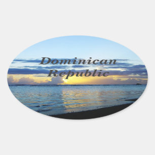 Dominikanische Republik Ovaler Aufkleber